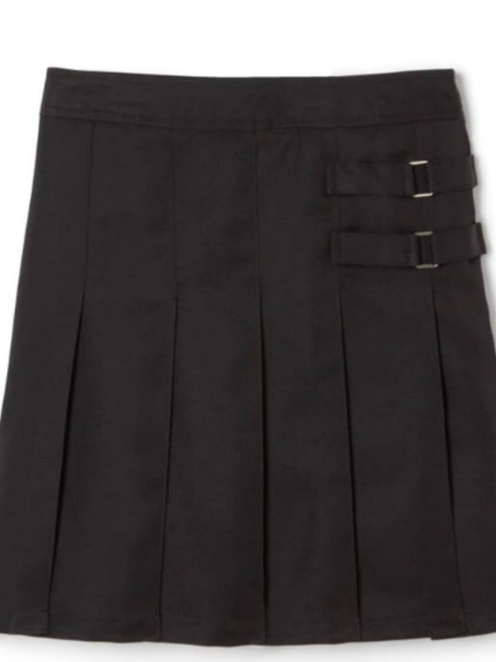 French Toast Black Pleated Skort Skirt in Size 14 1/2 Plus (Young Adult)